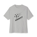 Football "Shoot" Graphic Tee — Oversized Boxy Soccer-Style Shirt