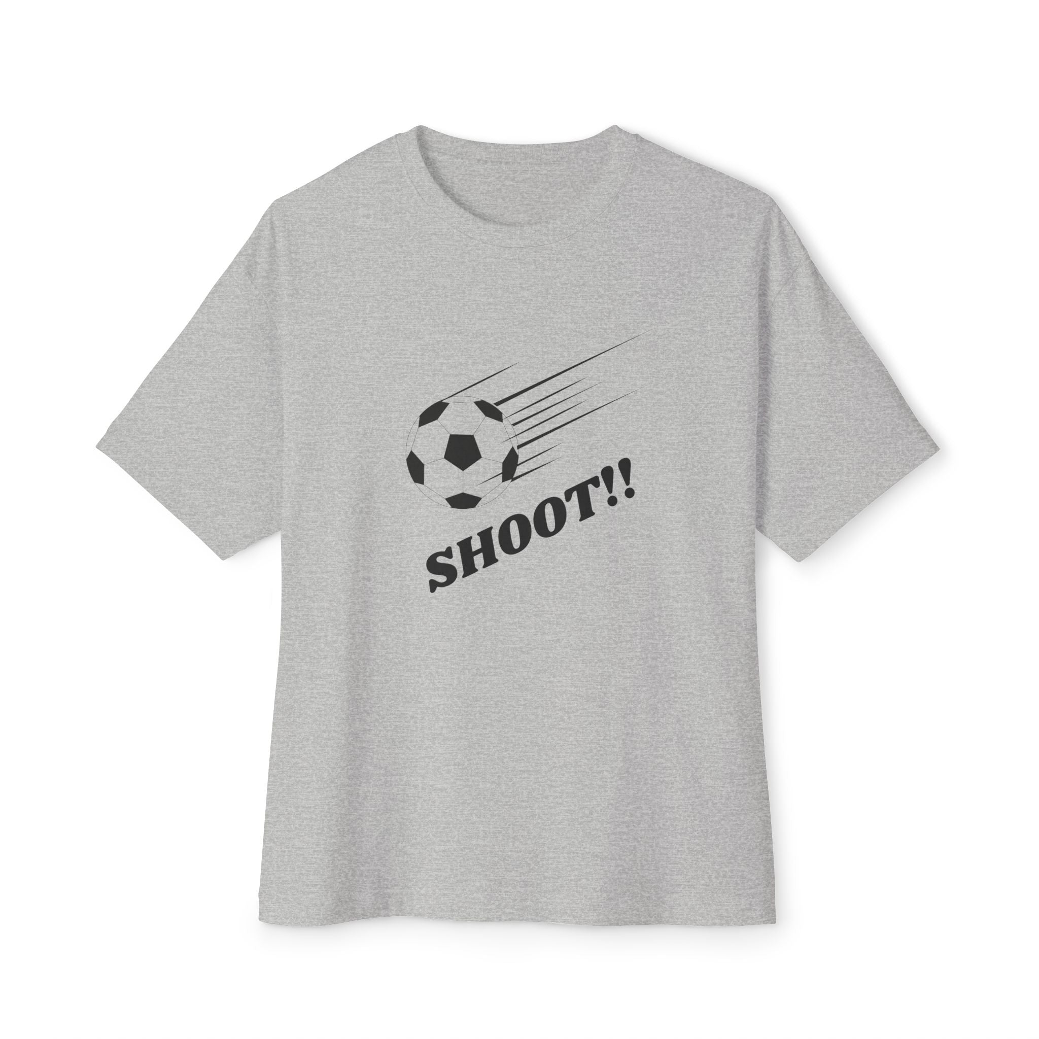 Football "Shoot" Graphic Tee — Oversized Boxy Soccer-Style Shirt