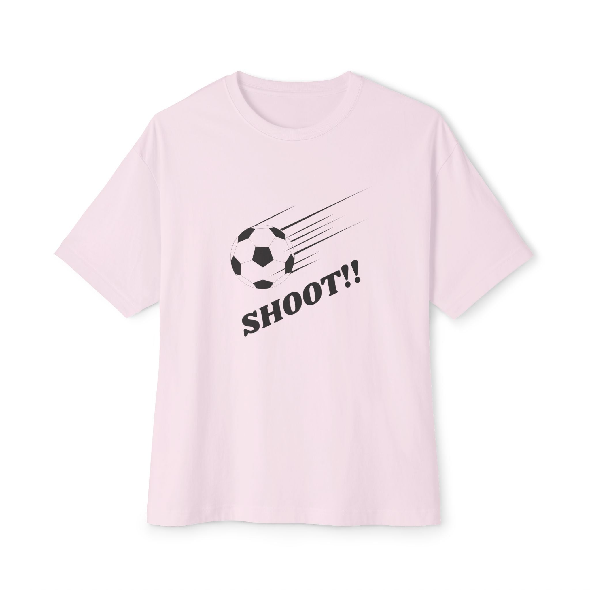 Football "Shoot" Graphic Tee — Oversized Boxy Soccer-Style Shirt