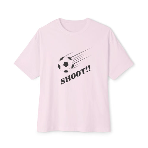 Football "Shoot" Graphic Tee — Oversized Boxy Soccer-Style Shirt