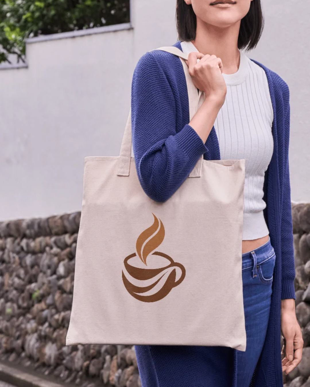 Coffee Cup Premium Canvas Tote Bag | Minimal Aesthetic | Everyday Carry ⭐