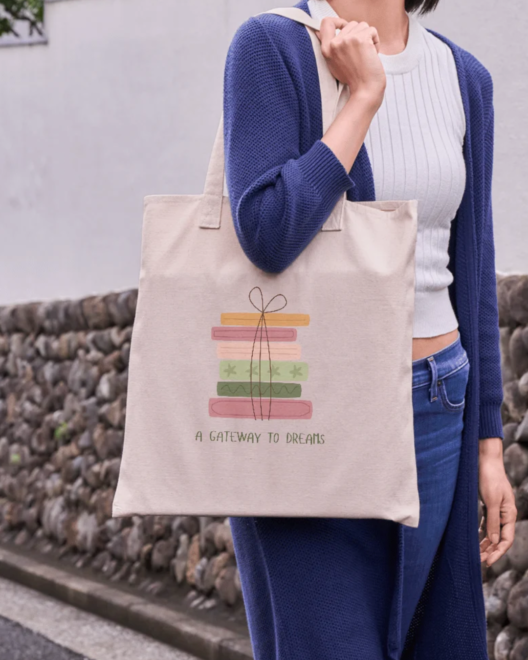 Books Lover Canvas Tote Bag | Eco-Friendly Bookish Tote