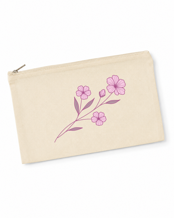 Premium Canvas Zipper Pouch | 8x5 Inch Multi-Purpose Cosmetic, Pencil & Travel Organizer